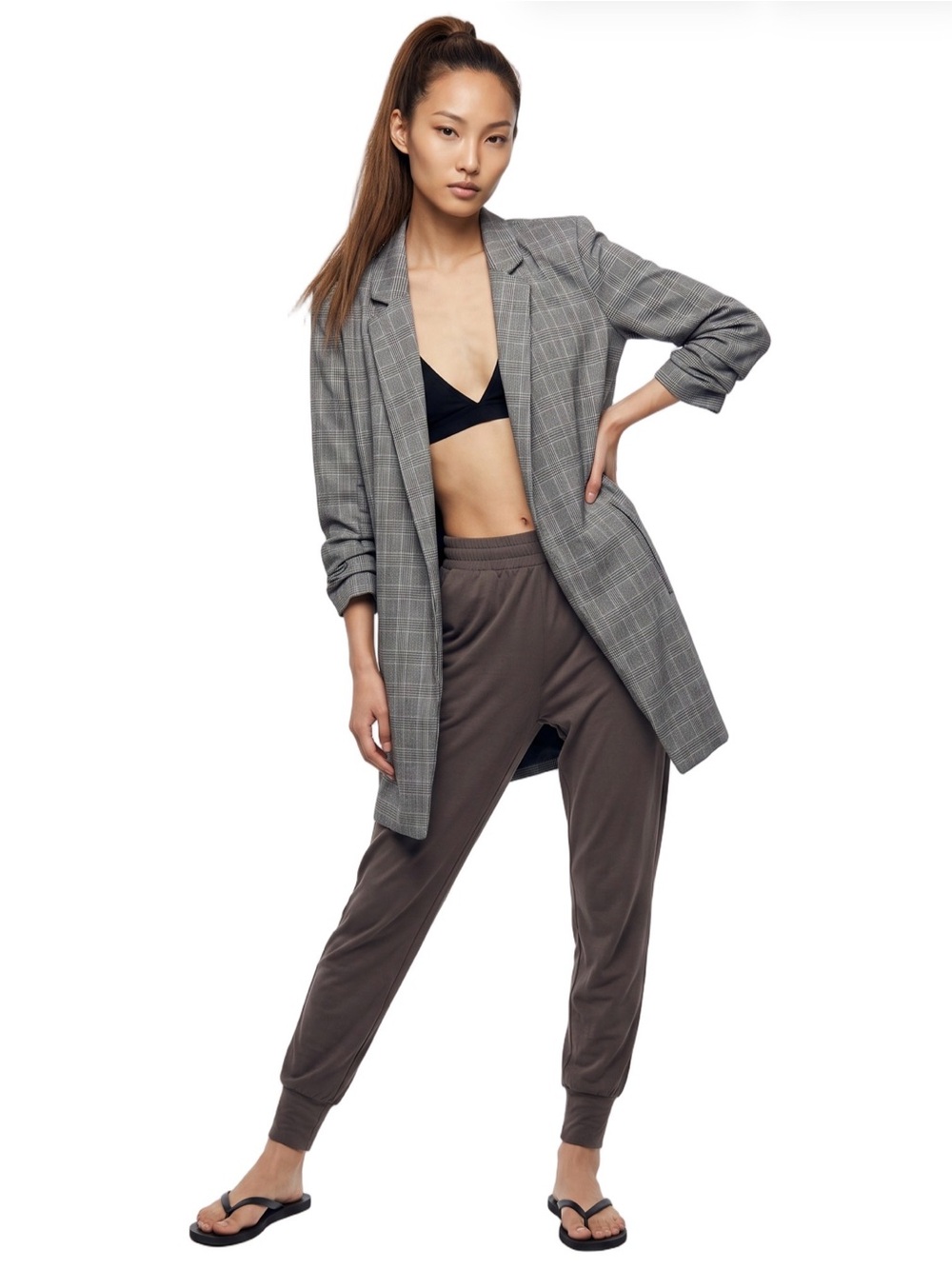 Rachel Zoe Gray Plaid Blazer - Picture 16 of 16